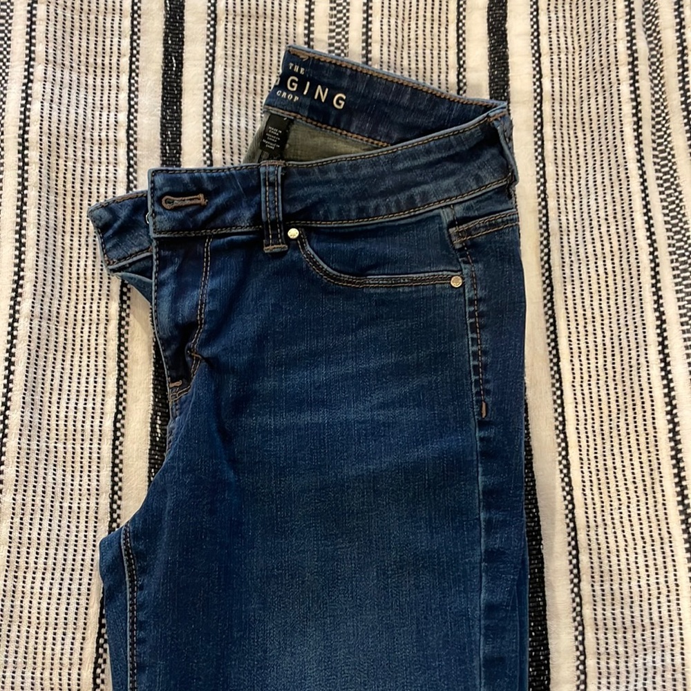 WHBM Dark Wash Jegging Crop, Size 2